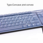 Universal Keyboard Silicone Protector Film Skin Cover Desktop PC Transparent Silica Gel Bump Concave and convex Flat Membrane