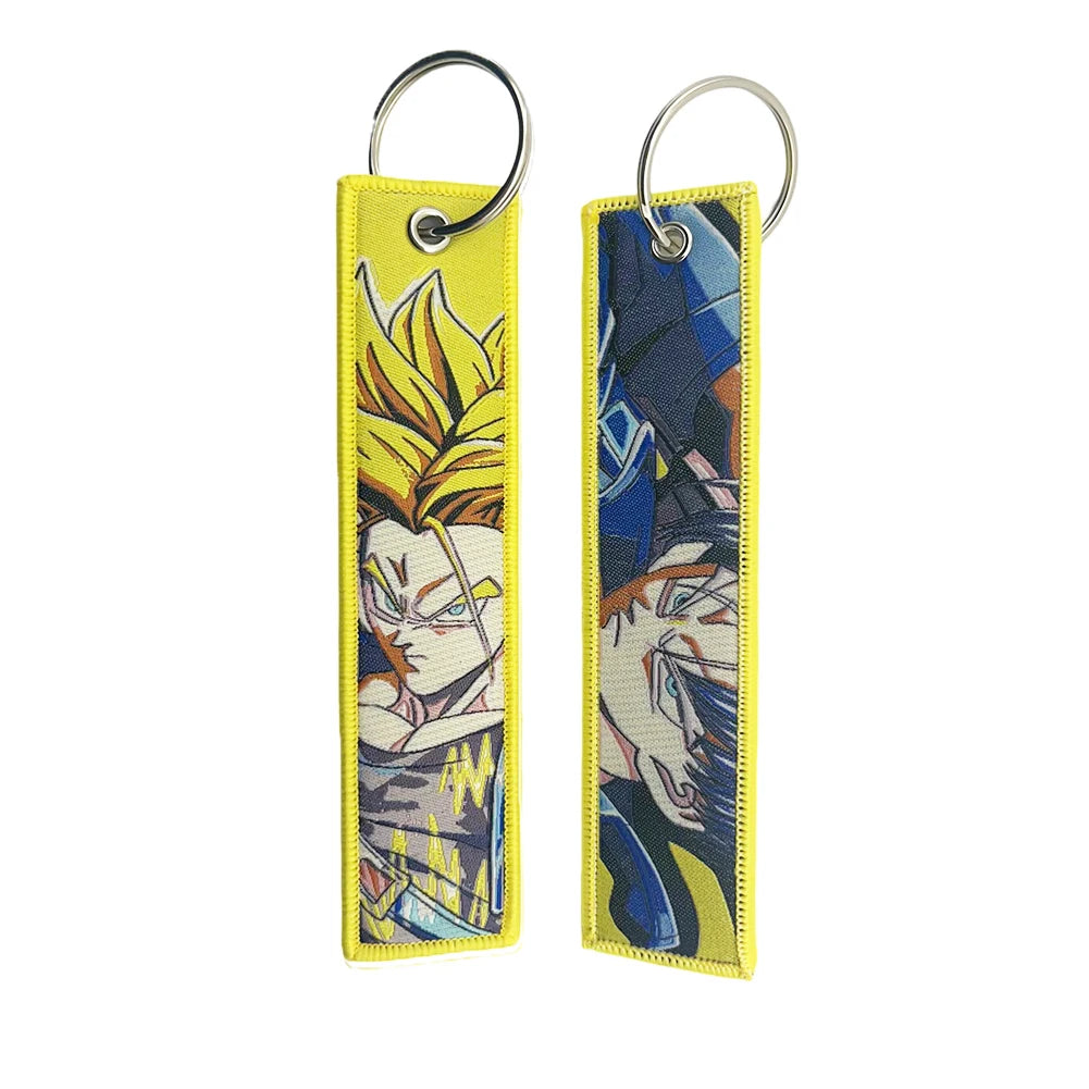 Dragon Ball Embroidery Cool Keychain Lanyard Anime Manga Series Badge Holder USB Pendant Portable Key Lanyard Accessories