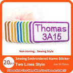 Custom Thermal Embroidery Iron Name Tag Sticker Personalized Washable Sewing Clothing Children Stickers Clothes Babysuit Labels