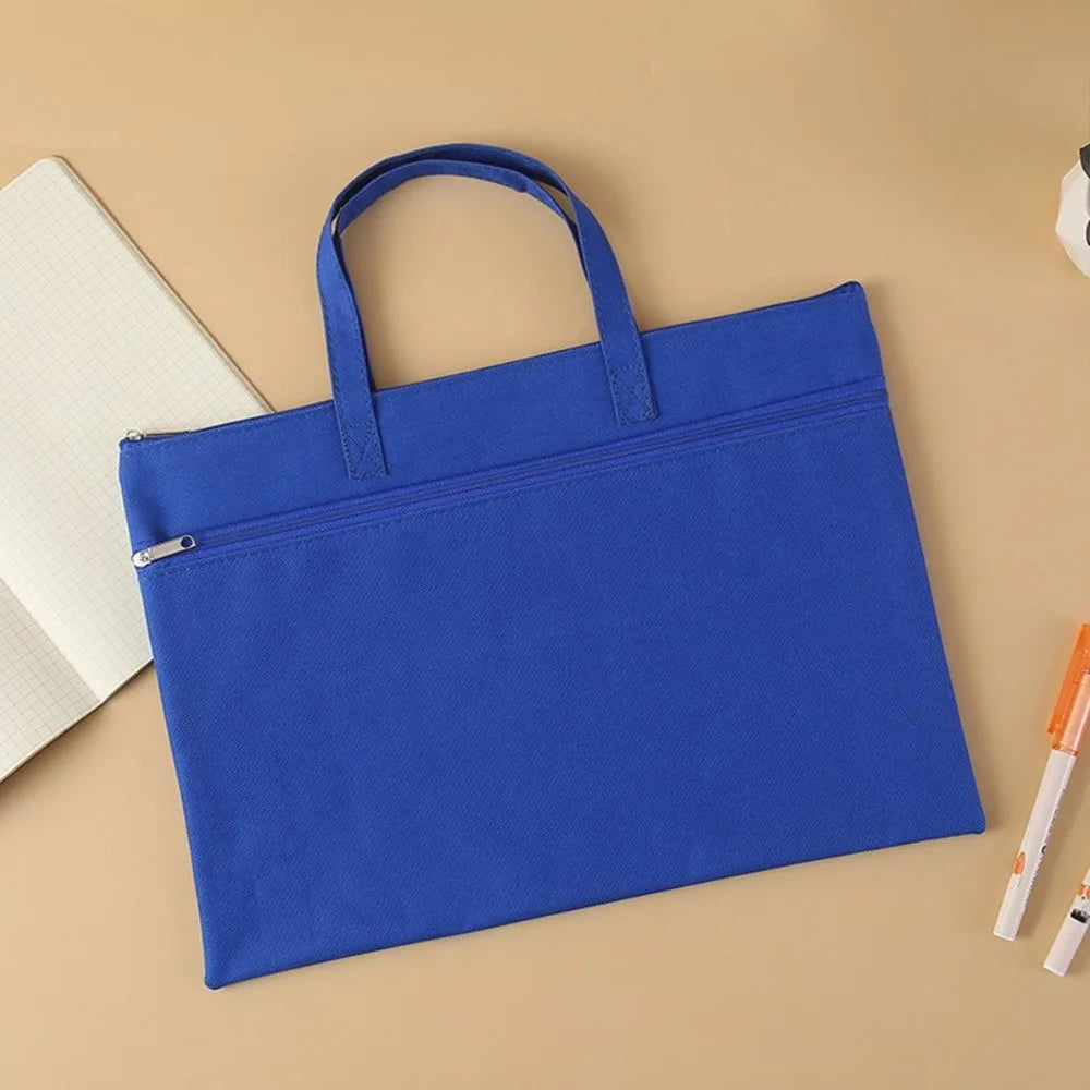 A4 File Bag Portable Zipper Oxford Cloth Waterproof 8k Sketch Drawing Art Storage Bag Canvas Bag School Office Filing Products