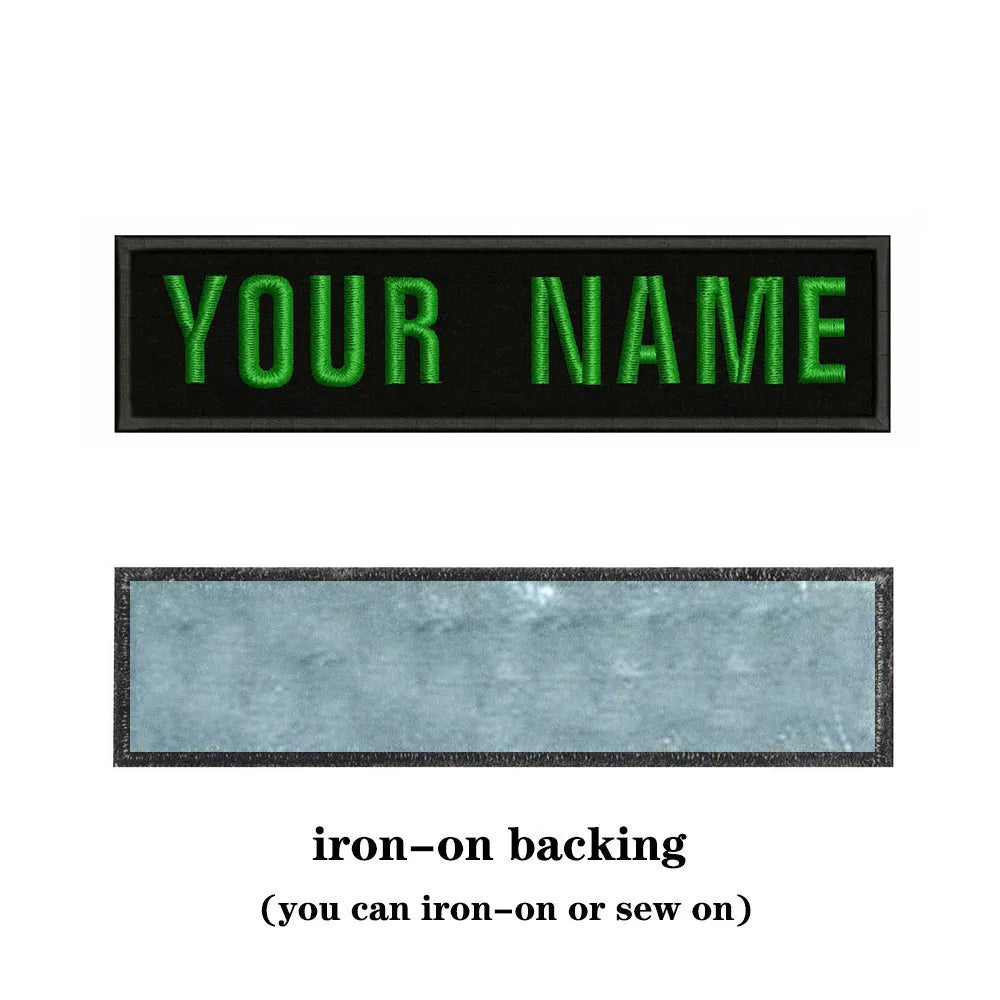 10x2.5cm Embroidery Custom Name Patch Stripes Badge Iron On Or Sew On Or  Patches Clothes