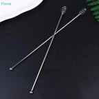✔1/2Pcs 24CM Coffee Stirrers Reusable Bar Stainless Steel Stirrer Multi-Function Decorative Stir Sticks For Drinks Mixing Bar