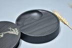 She Ink Slab With Lid Tai Chi Inkstone Water Grain Stone for Calligraphy Brush Writing Practice Painting Ink Grinding Stationery