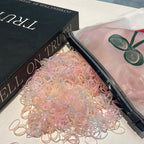 2000pcs/lot Small Disposable Transparent Hair Ties For Kid Girls Elastic Rubber Bands For Bracelets Baby Mini hair Rope Headband
