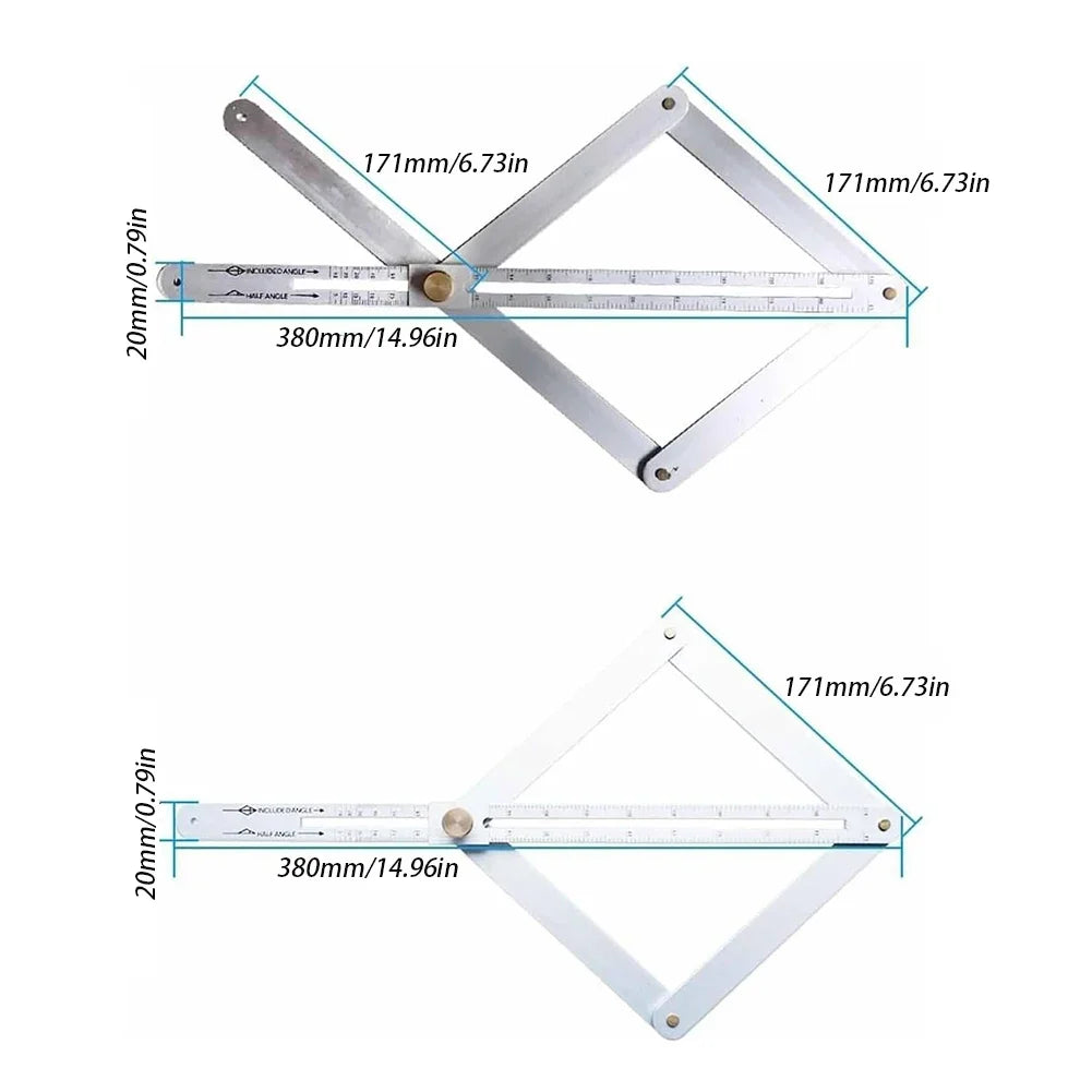 Angle Measurment Protractor Premium Corner Angle Finder with Scales Universal Bevel Protractor Angle Combination Ruler