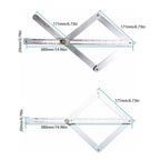 Angle Measurment Protractor Premium Corner Angle Finder with Scales Universal Bevel Protractor Angle Combination Ruler
