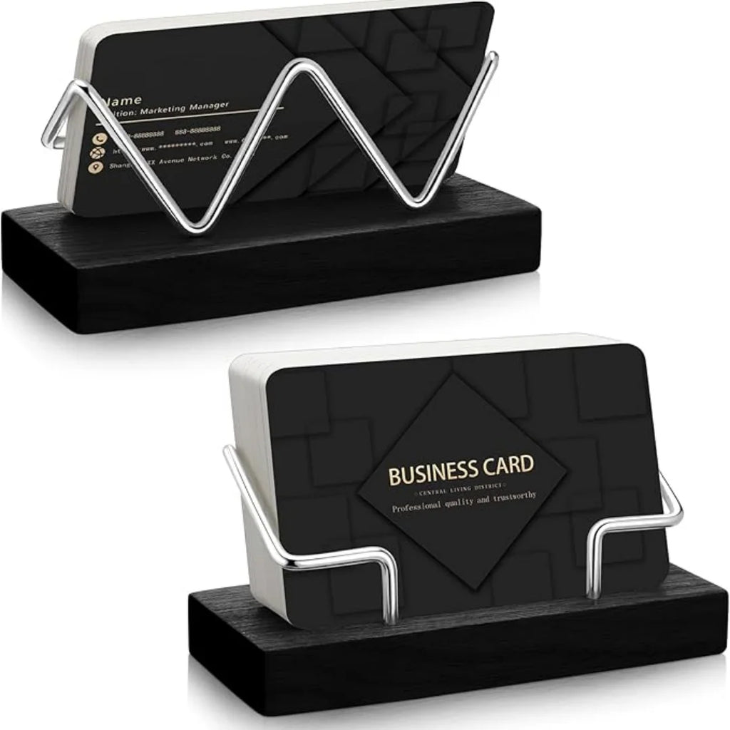 High-quality Wood Business Card Holder Desk Organizer Wooden Business Card Display Stand Postcard Holder Bracket for Office Home