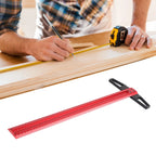T Type Woodworking Ruler Hole Positioning Scribing Gauge Aluminum Alloy Measuring Tool for Carpenter