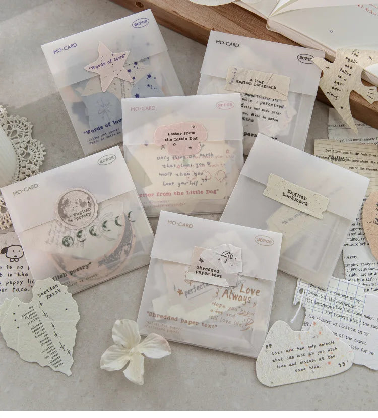20Pcs/pack Retro Hard Card Stock Paper Essential for Handmade DIY Retro-style Journal Decor Cards