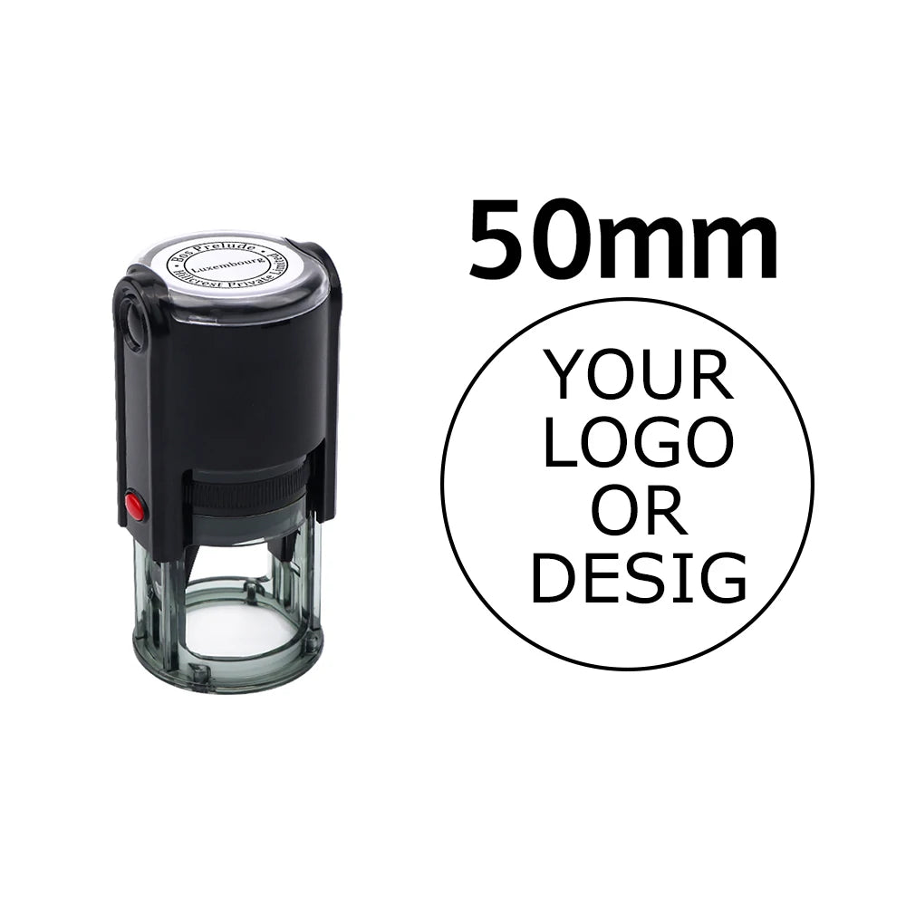 Custom Self-Inking Stamp 25/30/40/50mm Round Logo Design P Personalized Press-type Inking Stamp for Wedding Invitation Envelope
