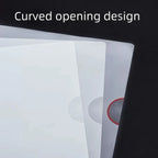 10pcs A4 Transparent L-Shaped File Folders - Waterproof and Durable PP Document Bags for Office Organization and Reusable