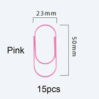 Factory Supply 25pcs/15pcs 50x25mm Large Size Paper Clips 4 Colors Available Large Wide Paper Clips on Promotion