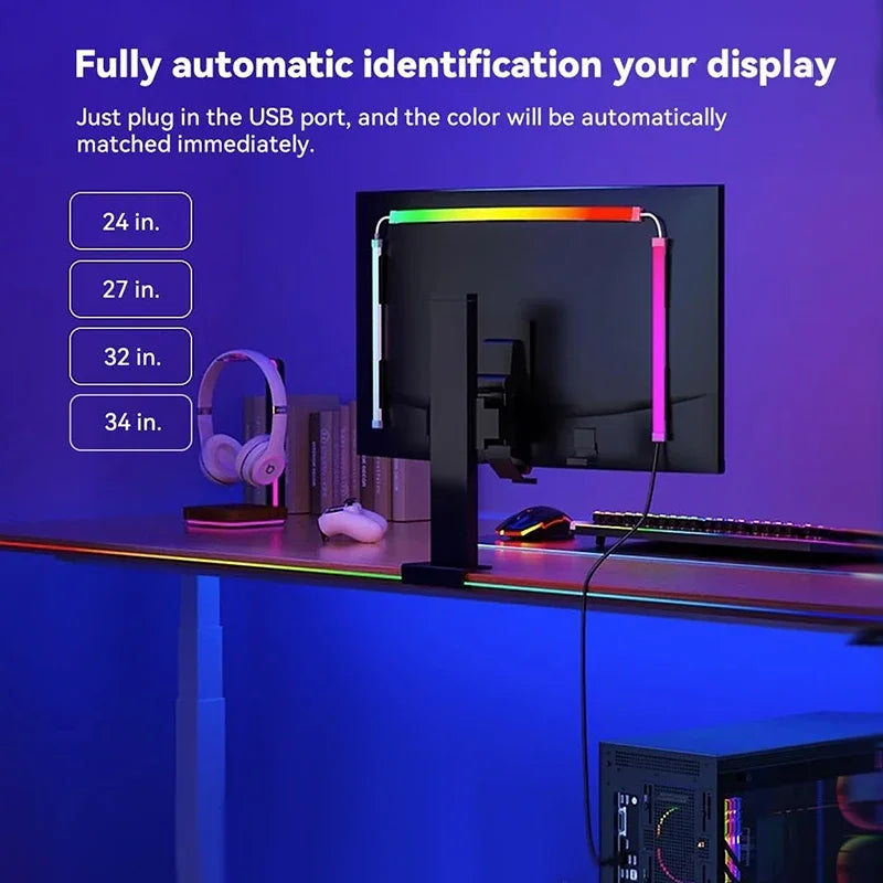 Computer Screen LED Sync Light Smart Gaming Strip Light Monitor RGB Screen Backlight Pickup  for Gaming Room Atmosphere Decor ﻿