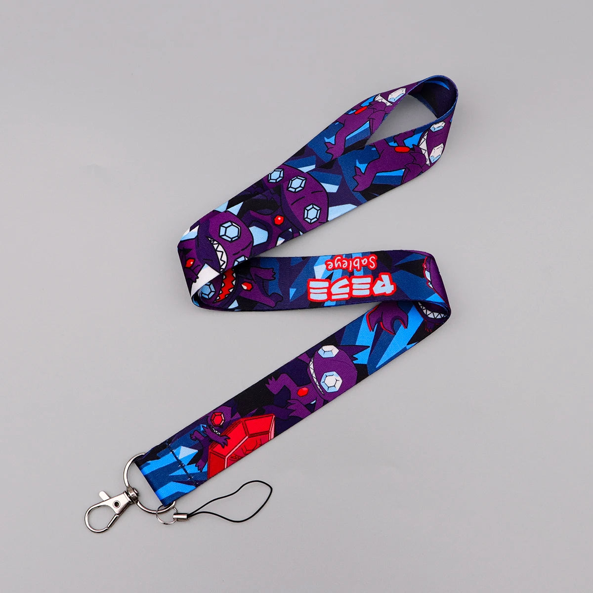 Cute Anime Monster Lanyard Card Holder Colorful Neck Strap for Key ID Card Phone Straps Badge Holder Key Ring Accessories Gifts