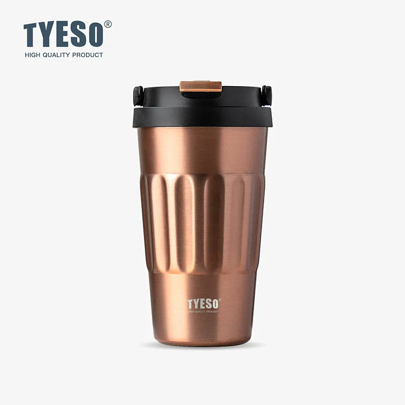 Tyeso 400ML/500ml Vintage Vacuum Flasks Insulated Coffee Mug 304 Stainless Steel Portable Travel Cup Handheld Thermos Hot Cold