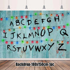Stranger Theme Birthday Party Tableware Decoration American TV Paper Plate Napkin Banner Lights Alphabet Backdrops Kids Supplies
