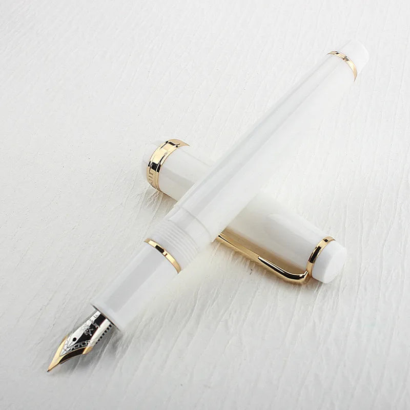 Jinhao 82 Fountain Pen Acrylic EF/F/M/Bent Nib Golden Trim with Converter Writing Pen