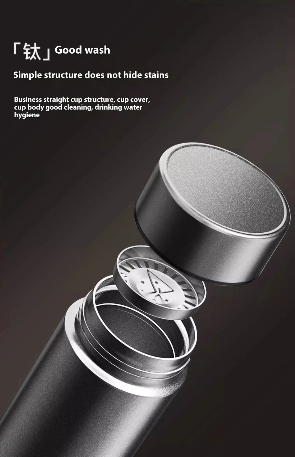 Gianxi Pure Titanium Insulated Cup Men'S And Women'S High-End Water Cup Portable Tea Cup Tea Water Separation Titanium Cup