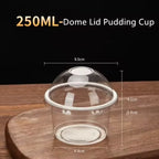 250ML Disposable Salad Cup 50/100Pcs Transparent Plastic Dessert Cups Bowls Container with Dome/Flat Lids for Ice Cream Cupcake