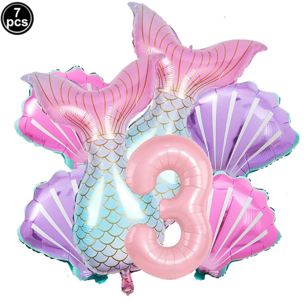 Mermaid Party Supplies Mermaid Scales Pattern Paper Plate Cup Napkin Popcorn Box Food Bowl Girl Birthday Party Baby Shower Decor