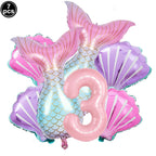 Mermaid Party Supplies Mermaid Scales Pattern Paper Plate Cup Napkin Popcorn Box Food Bowl Girl Birthday Party Baby Shower Decor