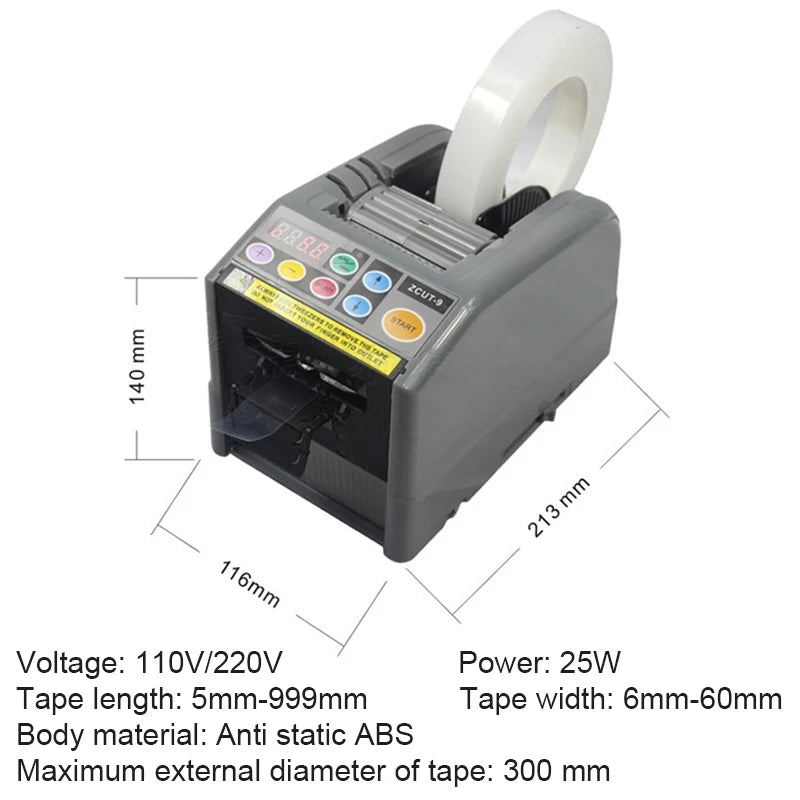 Automatic Tape Dispenser Cutting Machine 6-60mm Adhesive Tape Ribbon Intelligent Double Sided Cutter 110V 220V