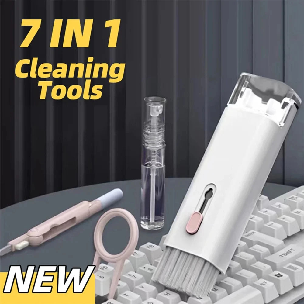 7-in-1 Multifunctional Cleaning Kit Laptop Keyboard Cleaning Brush Mobile Phone Screen Cleaning Bluetooth Headset Cleaning Pen