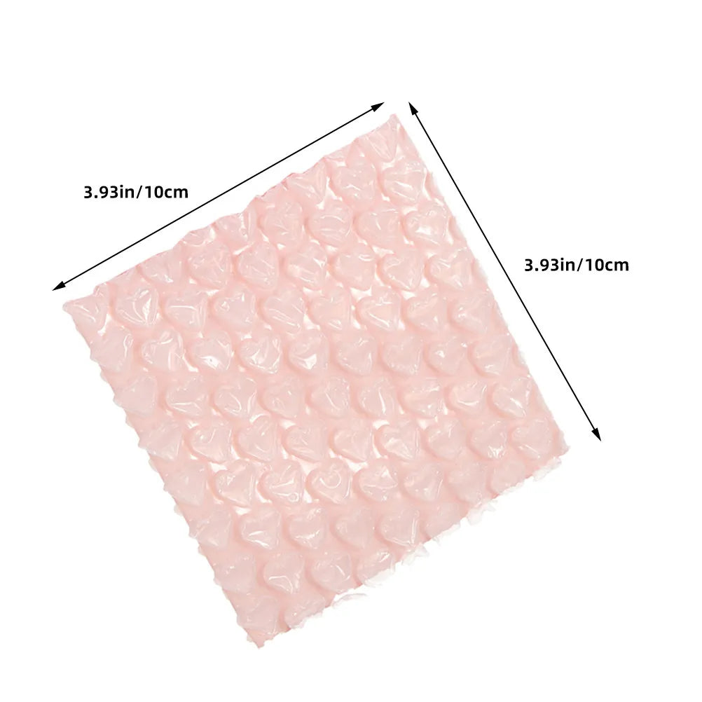 100Pcs Bubble Mailer Pouches Heart Design Shockproof Cushioning Envelopes for Electronics Glassware Mailing Moving Packaging