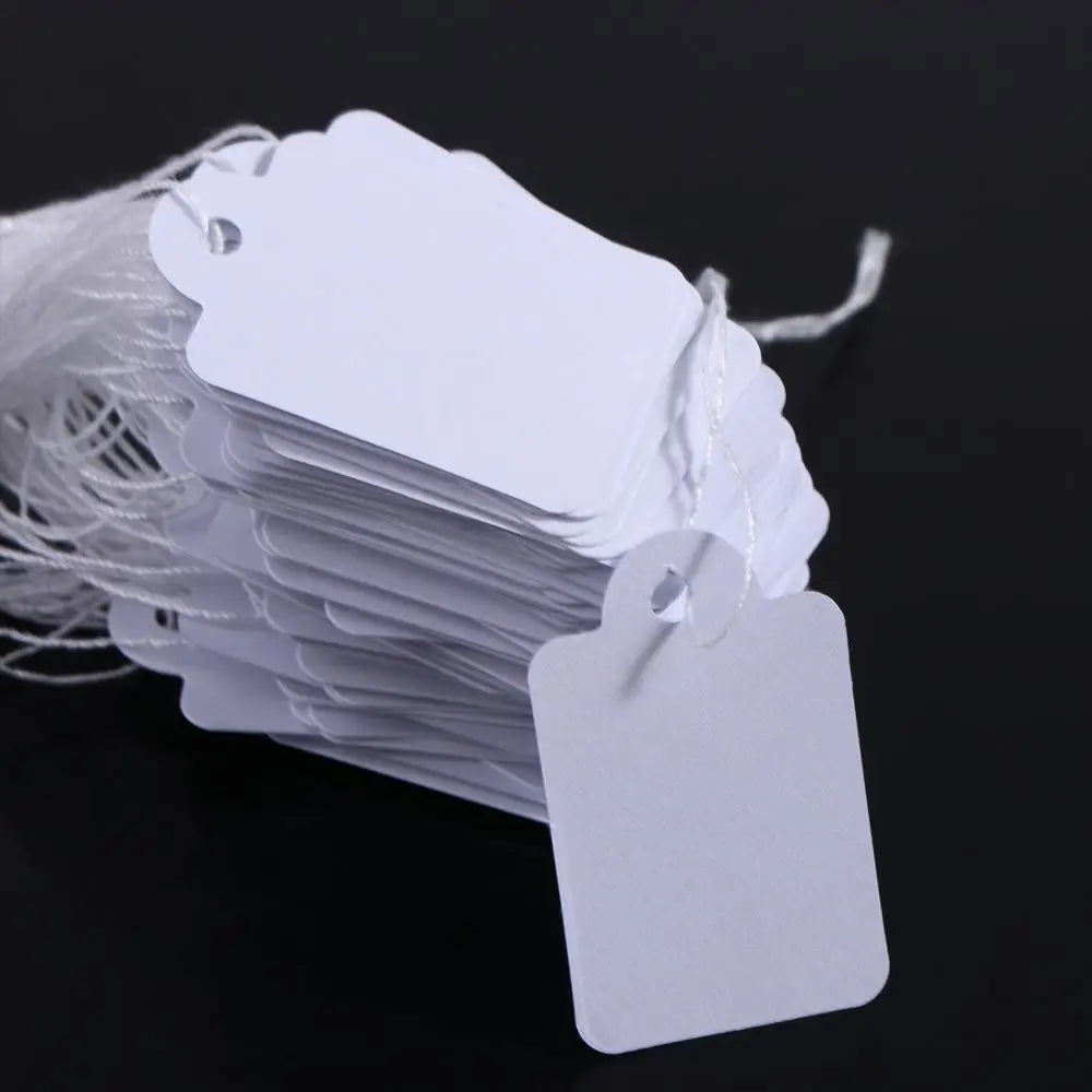 Multipurpose Hanging Price Display Cards DIY with Cotton Thread Apparel Sewing Hang Tag Price Tag Garment Tag Price Label