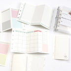 M5 20 Sheet Triple Fold Colorful Loose Leaf Notebook Refill Spiral Binder Inner Page Weekly Monthly To Do Line Grid Inside Paper