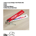 Custom Embroidery Keychains Double-sided Wholesale 50 PCS Printed Woven Logo to Customize Fabric Key Ring Tag for Bag Phone Car