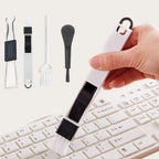 4pcs Keyboard Cleaning Kit with Keycap Puller, Plastic Keycap Remover & Shaft Cleaner for Mechanical Keyboard Maintenance.