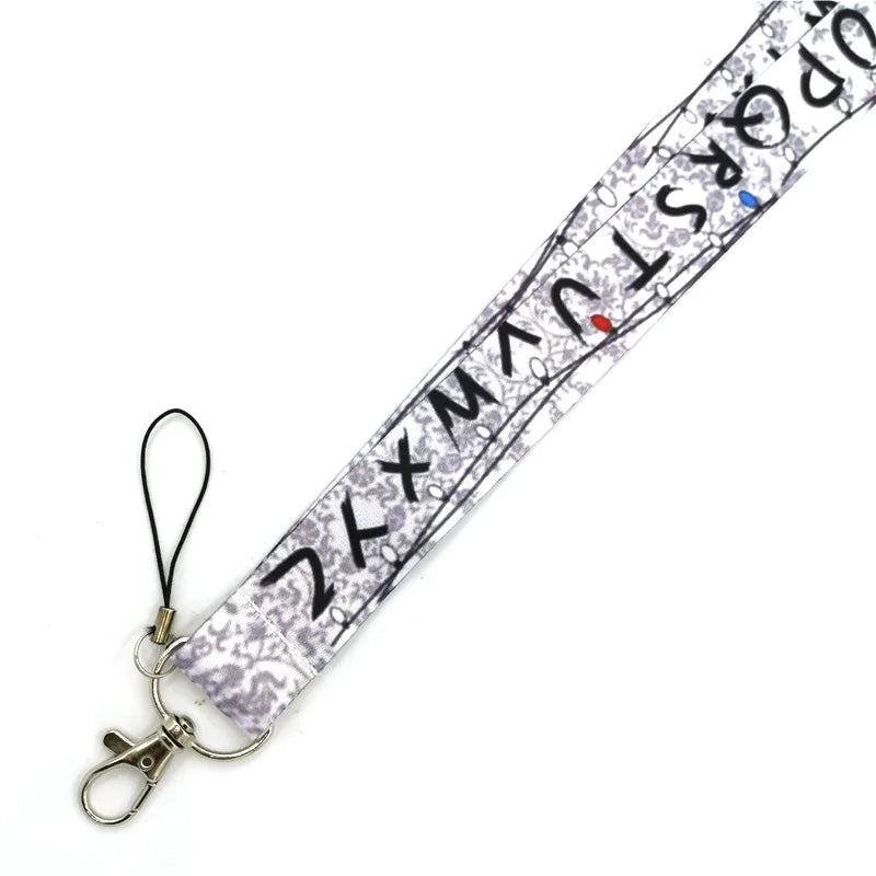 Alphabet letters Keychain Lanyards Id Badge Holder ID Card Pass Gym Mobile Phone Badge Holder Key Straps
