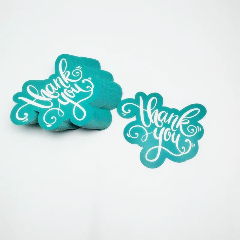 100/50Pcs Unique Thank You Cards Small Business Pink Blue Double-Sided Thank You Cards Unique Package Insert Notes for Gifts