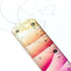 Vibrant Flexible Ruler Set, Straight Ruler, Protractor, 2 Triangles, 20/30cm Straight Ruler, 4 Pcs Soft Ruler Kit