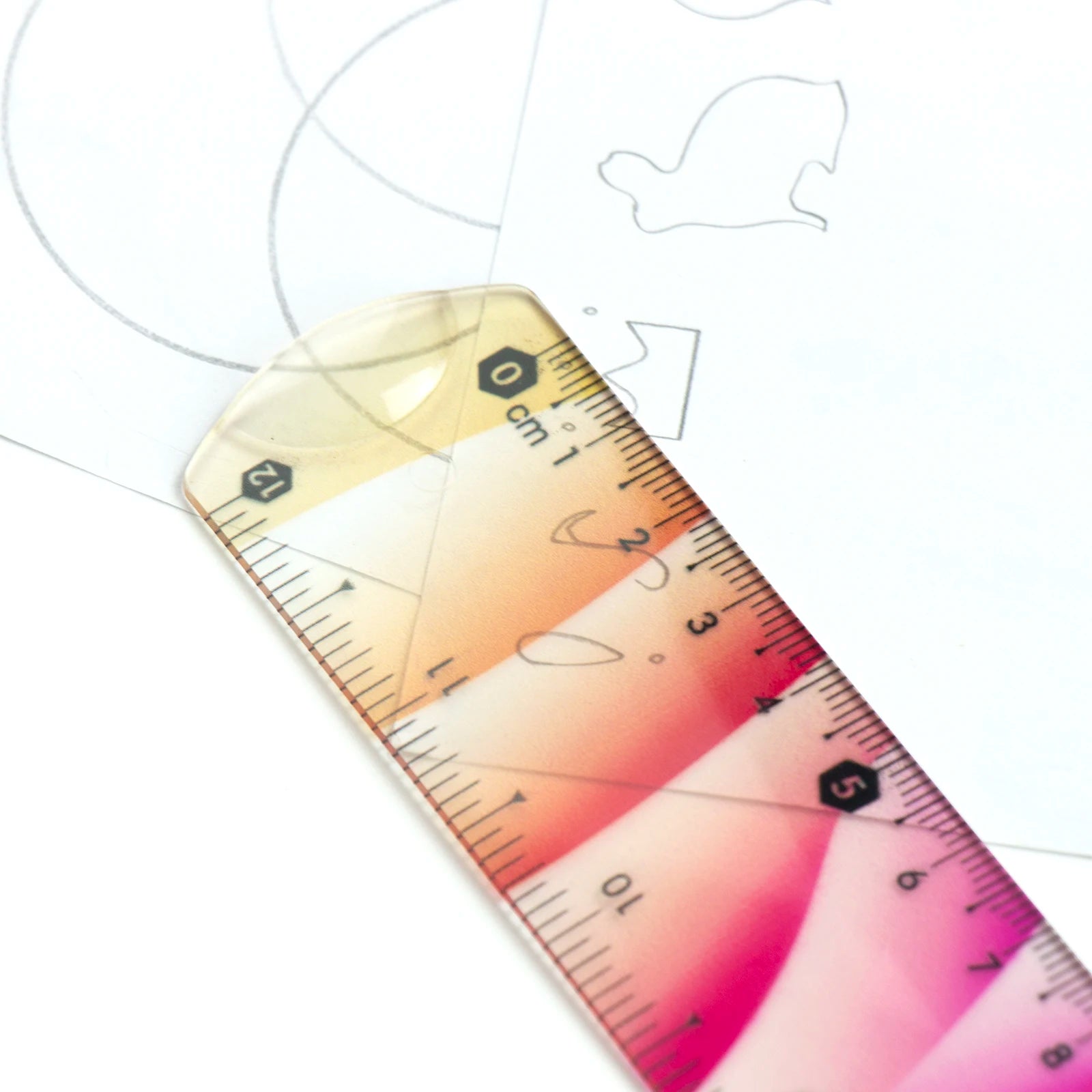 Vibrant Flexible Ruler Set, Straight Ruler, Protractor, 2 Triangles, 20/30cm Straight Ruler, 4 Pcs Soft Ruler Kit