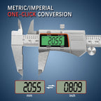 150mm Backlit Digital Caliper Stainless Steel Metal Calipers 6inch LCD Display Electronic Vernier Caliper Measuring Tool Gauge