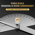 LUXIANZI Stainless Steel Protractor Angle Ruler 180 Degree Guage Woodworking Carpentry Tool Measuring Angle Meter Goniometer