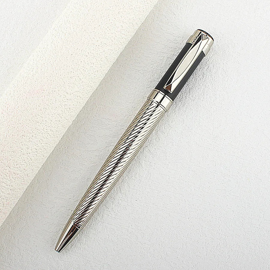 Luxury Metal Rollerball Pen 0.7mm Blue Ink Steel Gold Business Signature Pens for School Office Writing Supplies Stationery