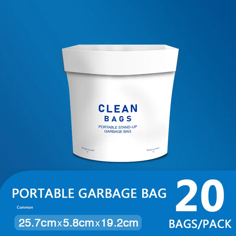 20 PCS Car Trash Bag Disposable Self-Adhesive Garbage Can for Auto Seat Back Hanging Trash Bag Office Kitchen Garbage Storage