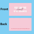 50pcs Pink Double Sided Thank You Cards for Small Business Gift Card Party Decoration Supplies Greeting Cards Package Decoration
