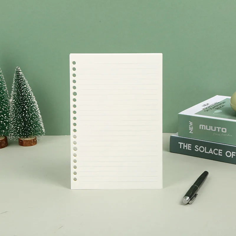 A5 B5 Line Grid 20Holes Loose-Leaf Notebook Refill Spiral Binder Paper Index Inside Page Dot Grid Blank Connell Stationery