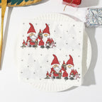 Christmas Party Napkins Disposable Dinner Serviettes Santa Claus Christmas Tree Gifts Flower Element Style Art Decoupage Napkins