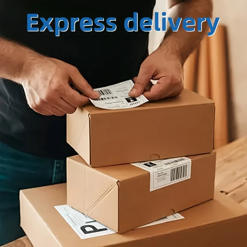 350pcs Thermal Label Paper, 4x6 Inch Self-Adhesive Shipping Labels for Printers - 100x150mm, Fragile Handle with Care