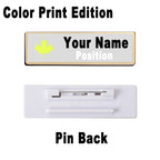 Custom Name Badge Engraved Personalized Name Plate Stainless Steel Custom Name Tag with Magnetic Pin Back Pin Clip