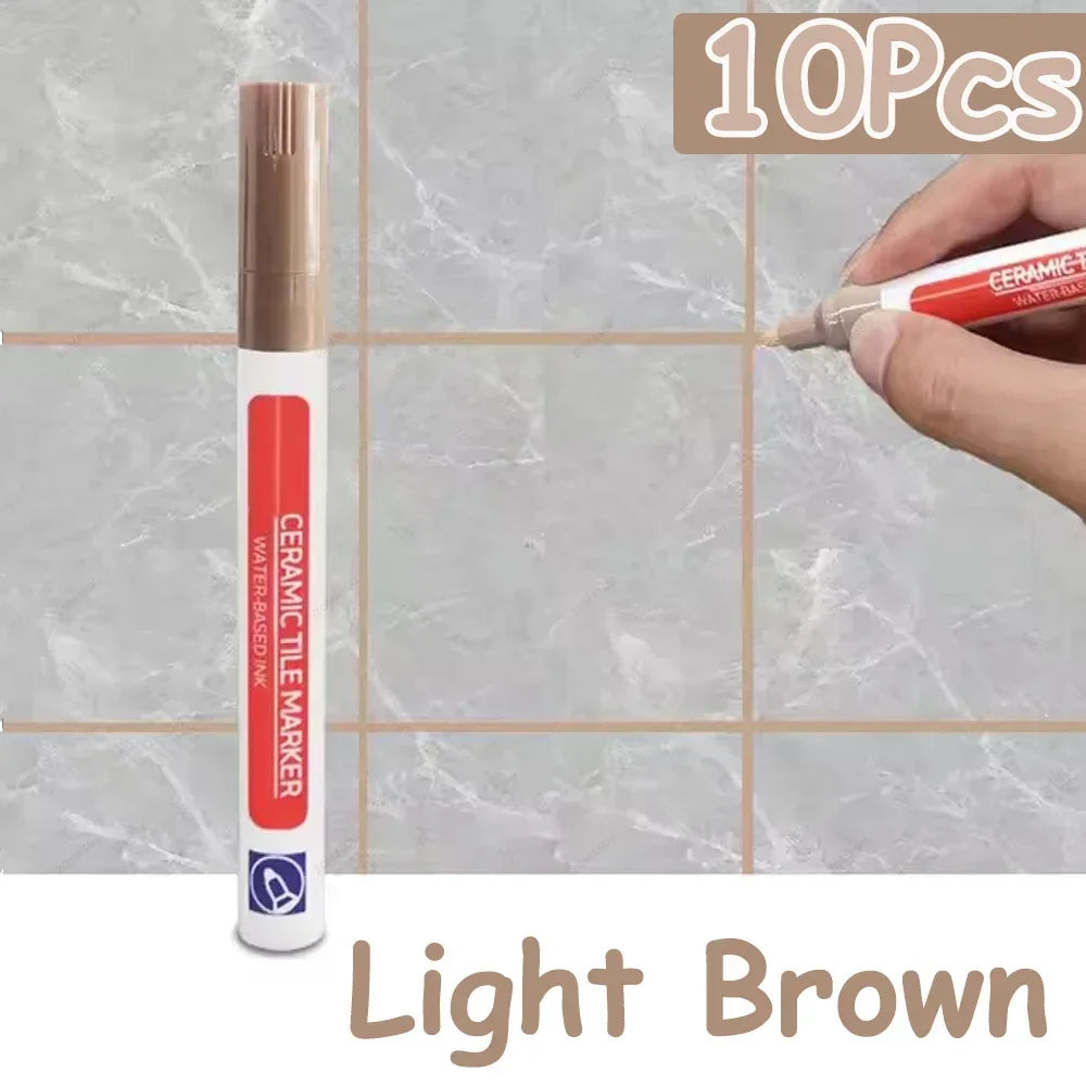 10 Colors 1/2/4/10Pcs Floor Tile Marker Pen Wall Grout Pen Waterproof for Ceramic Kitchen Bathroom Seam Paint Gap Repair Tools
