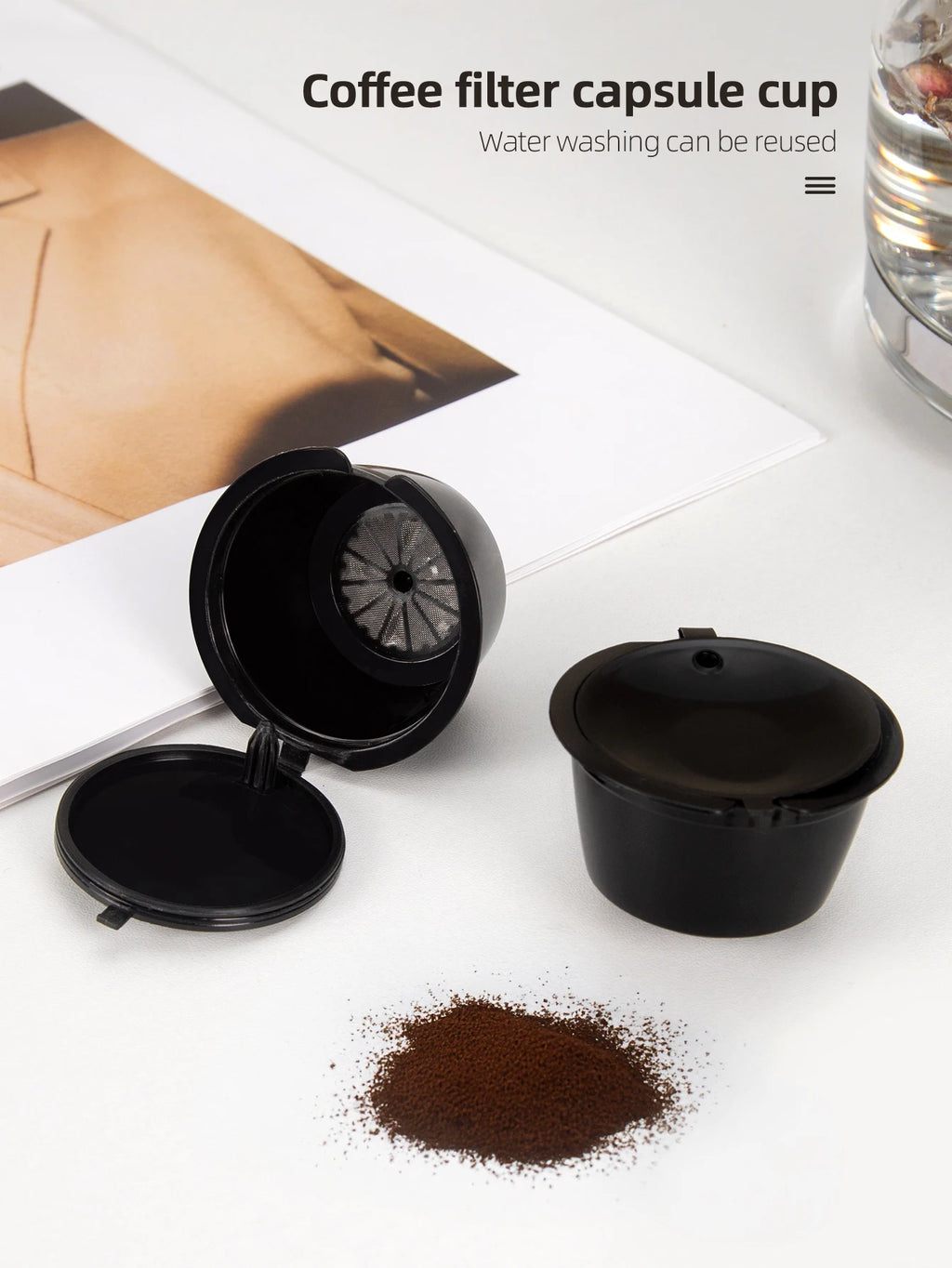1/3/5/10pcs Reusable Coffee Capsules Filter Cup Dispenser for Nescafe Dolce Gusto Refillable Coffee Capsules Pod Compatible Kit
