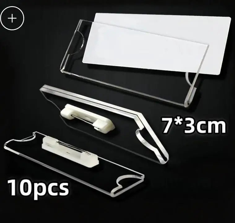 10/20/30Pcs Name Tag Blank Name Badges, Acrylic Material, Pin & Magnet Backing, Ideal for Conferences, Events, Office, Reusable