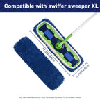 2pcs Reusable Microfiber Mop Pads for Swiffer Sweeper XL Dry Sweeping Wet Mop Cloths Replacement Sweeping Mopping Pad Refill