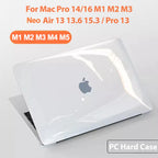 Laptop Cases for Macbook Pro 14 Case M2 M3 M5 Neo A18 Pro 16 Cover M1 Mac Book Air 13 Case 2025 13.6 Air 15.3 M4 Case